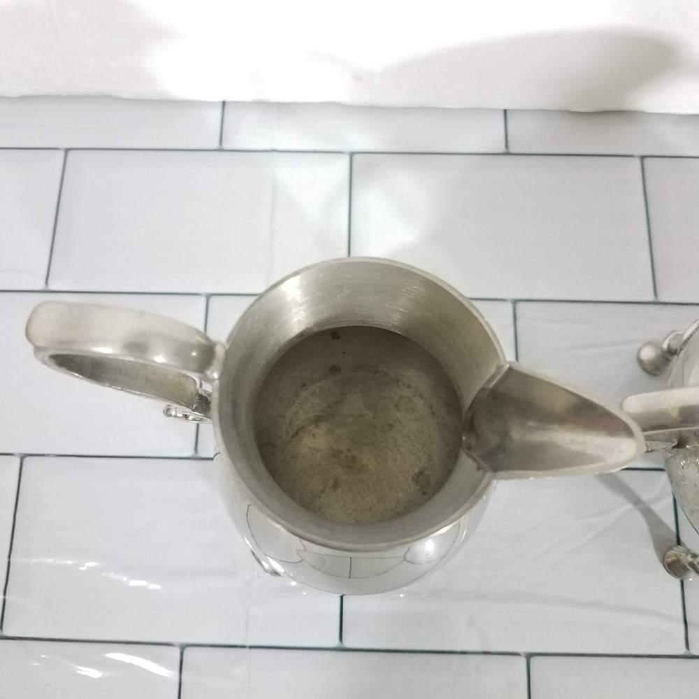 Kirk Steiff Pewter Creamer and Sugar Williamsburg - Picture 4 of 13